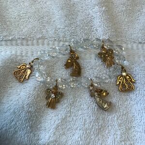 Vintage Avon Angel Stretch Bracelet - Goldtone